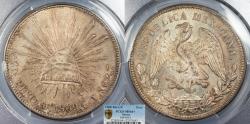 World Coins - MEXICO Republic 1909-Mo GV Peso PCGS MS-64+