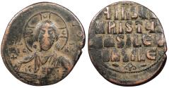 Ancient Coins - Anonymous, attributed to the sole reign of Constantine VIII 1025-1028 A.D. Follis Constantinople or Thessalonica Mint Good Fine