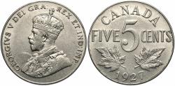 World Coins - CANADA 1927 5 Cents