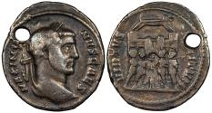 Ancient Coins - Galerius, as Caesar 293-305 A.D. Argenteus Rome Mint Near VF