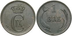 World Coins - DENMARK 1874 1 Ore