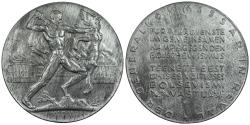 World Coins - ESTONIA German Occupation Reval (Tallinn) Estonia By Rudolf Schmidt. ND (1944) Zn 70mm Medal UNC