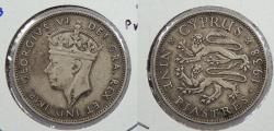 World Coins - CYPRUS: 1938 George VI 9 Piastres