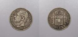 World Coins - SPAIN: 1880(80) 50 Centimos