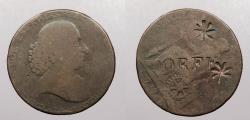 World Coins - GREAT BRITAIN: Cheshire Macclesfield 1791 'DORFF' countermark Conder 1/2 Penny Token