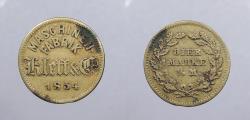 World Coins - GERMAN STATES: Nurnberg 1854 Klett & Co. Bier Marke 1/2 Marke