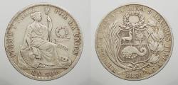 World Coins - PERU: 1880-LIMA YJ Sol