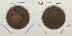 World Coins - GERMANY: 1875-D 2 Pfennig