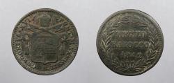 World Coins - ITALIAN STATES: Papal States 1842-B XII Mezzo (1/2) Baiocco
