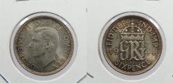 World Coins - GREAT BRITAIN: 1944 George VI Sixpence (6 pence)
