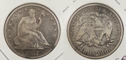 Us Coins - 1877 Seated Liberty 50 Cents (Half Dollar)