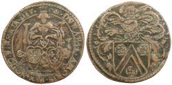 World Coins - LOWLANDS Brussels ND (1680) AE 32mm Jeton VF