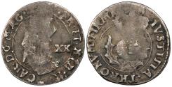 World Coins - SCOTLAND Charles I 1625-1649 20 Pence Falconer's anonymous issue: 1637-1642 Fine