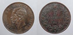 World Coins - ITALY: 1862-N 5 Centesimi