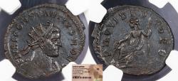 Ancient Coins - Constantius I, as Caesar 293-305 A.D. Antoninianus Lugdunum Mint NGC EF