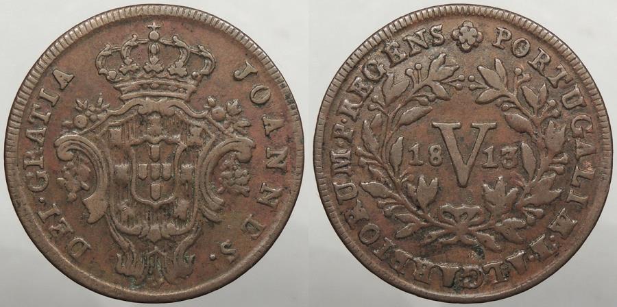 Portugal: 1813 Mintage 538,979 5 Reis 