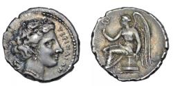 Ancient Coins - Bruttium, Terina, AR drachm, c. 400-356 BC, nymph, ex-Duke of Cajaniello