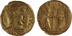 Ancient Coins - Magnentius, AV solidus, Trier AD 353, Victoria and Libertas holding trophy