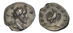 Ancient Coins - Roman Empire AR antoninianus c. AD 251 Divus Antoninus Pius, Consecratio issue of Trajan Decius, Eagle
