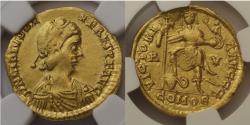 Ancient Coins - Roman Empire, Libius Severus, AV solidus c. AD 461-5, Ravenna mint, NGC Ch VF