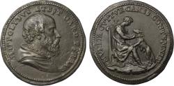 World Coins - Italy, Ferrara Pb medal Ippolito d'Este, Liberation of Siena 1552, wolf being collared