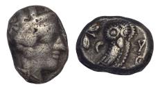 Ancient Coins - South Arabia, imitating Athens, AR tetradrachm c. 4th century BC, Athena/Owl