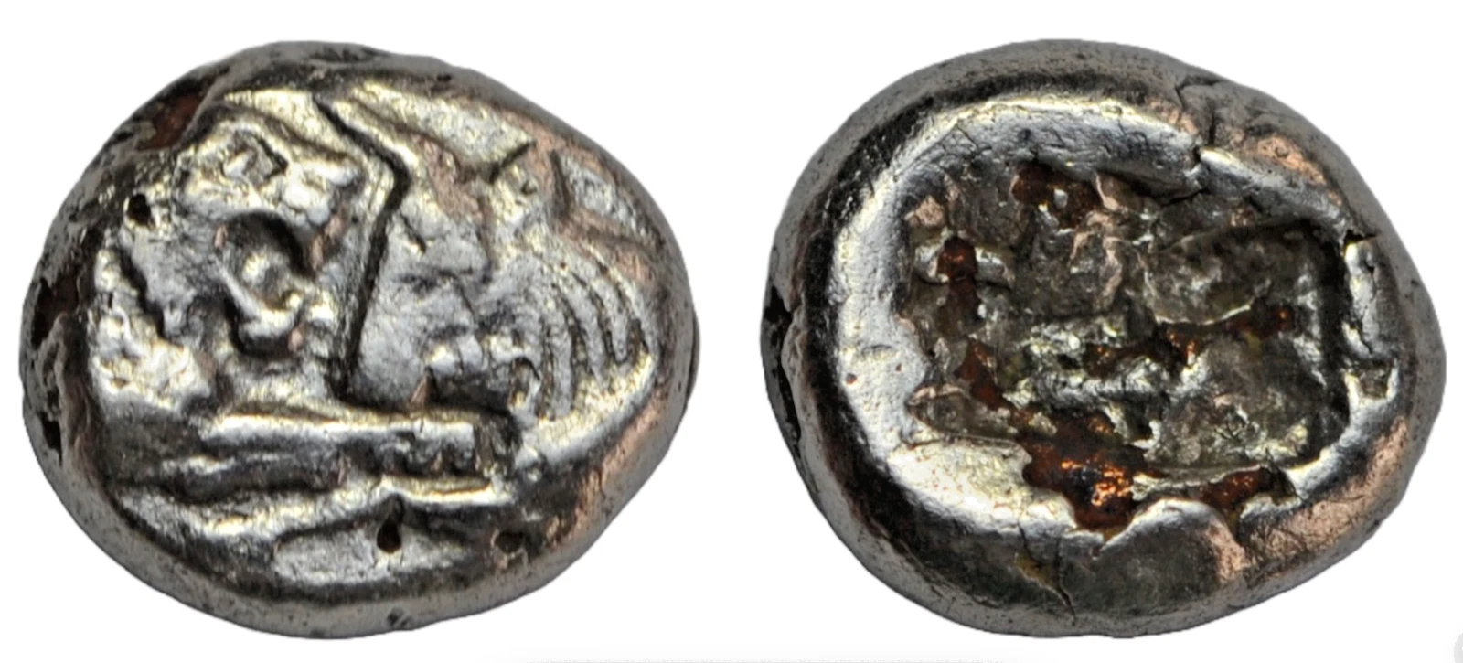 Kingdom of Lydia, Croesus, fourree 1/6 stater c. 560-546 BC Kingdom of Lydia, Croesus, fourree 1/6 stater c. 560-546 BC