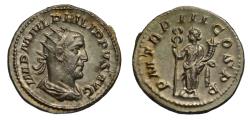 Ancient Coins - Roman Empire AR antoninianus c. AD 244-9 Philip I, Felicitas standing left, as RIC 3