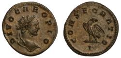 Ancient Coins - Roman Empire AE antoninianus AD 283-4 Divus Carus, Consecratio, Eagle, struck under Carinus