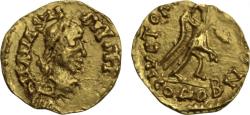 World Coins - Visigoths of Narbonne, AV tremissis, in the name of Anastasius, late 5th century AD