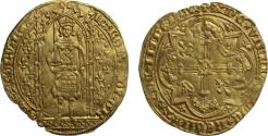 World Coins - France, Charles V, AV franc à pied c. AD 1365-80