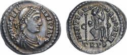 Ancient Coins - Roman Empire, Magnus Maximus, AR siliqua AD 383-8, Roma seated left