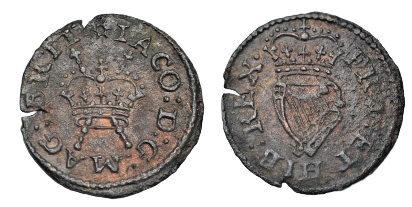 1点物 プレ値 貴重 Cook シークレットベース ルイヴィトン ミャクミャク James I, contemporary forgery of a copper Lennox farthing, mm