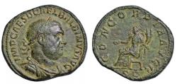 Ancient Coins - Balbinus, AE sestertius, Rome 238 AD, Concordia seated left, ex-Geoffrey Cope