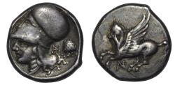 Ancient Coins - Arkanania, Anaktorion AR stater 320 - 280 BC Athena facing left/Pegasus