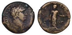 Ancient Coins - Egypt, Arabia nome, Trajan AE drachm AD 109-10, Isis-Chensit standing facing