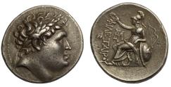 Ancient Coins - Kingdom of Pergamon AR tetradrachm c. 241-197 BC Attalos I, in the name of Philetaerus, Athena crowning royal name