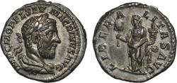 Ancient Coins - Roman Empire AR denarius AD 217-8 Macrinus, Liberalitas standing left