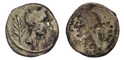 Ancient Coins - Roman Imperatorial AR denarius 42 BC Julius Caesar portrait issue, L. Livineius Regulus, moneyer, obverse brockage !