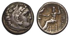 Ancient Coins - Kingdom of Macedon AR drachm c. 323-319 BC Alexander III the Great, Kolophon, pedigree to 1964