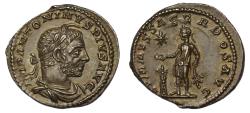 Ancient Coins - Roman Empire,  Elagabalus,  AR denarius c. AD 220-222, emperor sacrificing over lighted altar, wearing priestly garments