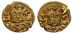 Ancient Coins - Byzantine Empire AV semissis c. 831-42 Theophilus, Syracuse mint EF