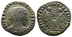 Ancient Coins - Barbaric Imitation of Constantine I 'the Great'. Exeptional Light Green Patina.