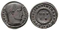 Ancient Coins - Constantine I. Bronze AE Follis. Thessalonica Mint. Fine & Clear Image.
