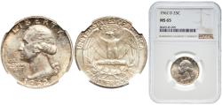 Us Coins - United States Federal republic 1962 D ¼ Dollar "Washington Silver Quarter" Silver (.900) Denver Mint (127554756) 6.25g NGC MS 65 PCGS 5873 Greysheet 5700