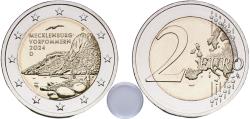 World Coins - Germany Federal Republic 2024 D 2 Euros (Bundesländer II - "Mecklenburg-Vorpommern") With a Plastic Capsule Bimetallic: nickel brass clad nickel centre in copper-nickel ring (Core