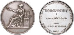 World Coins - France Fifth Republic 1965 Medal - Union des industries chimiques Silver plated bronze 23.86g AU