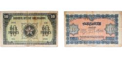 World Coins - Morocco Kingdom 1943 10 Francs Paper (10000000) VF  P 25