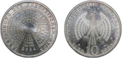 World Coins - Germany Federal Republic 2004 G 10 Euros (European Union) Silver (.925) (1800000) 18.03g BU  KM 231 J 506 Schön 230