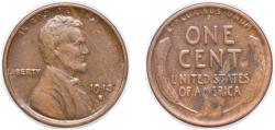Us Coins - United States Federal republic 1913 S 1 Cent "Lincoln - Wheat Ears Reverse" Bronze (6101000) 3.11g XF KM 132 KM A132 Schön 130